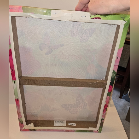 Floral Canvas Art with Inspirational Quote - Picture 4 of 8